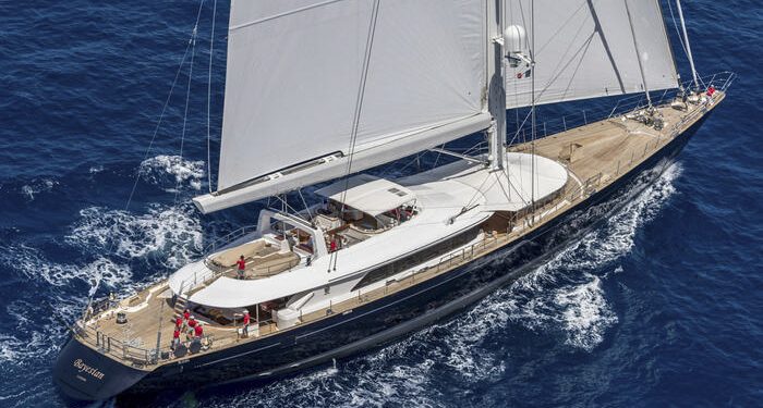 Sunken Bayesian superyacht lifted partially out of water in salvage operation